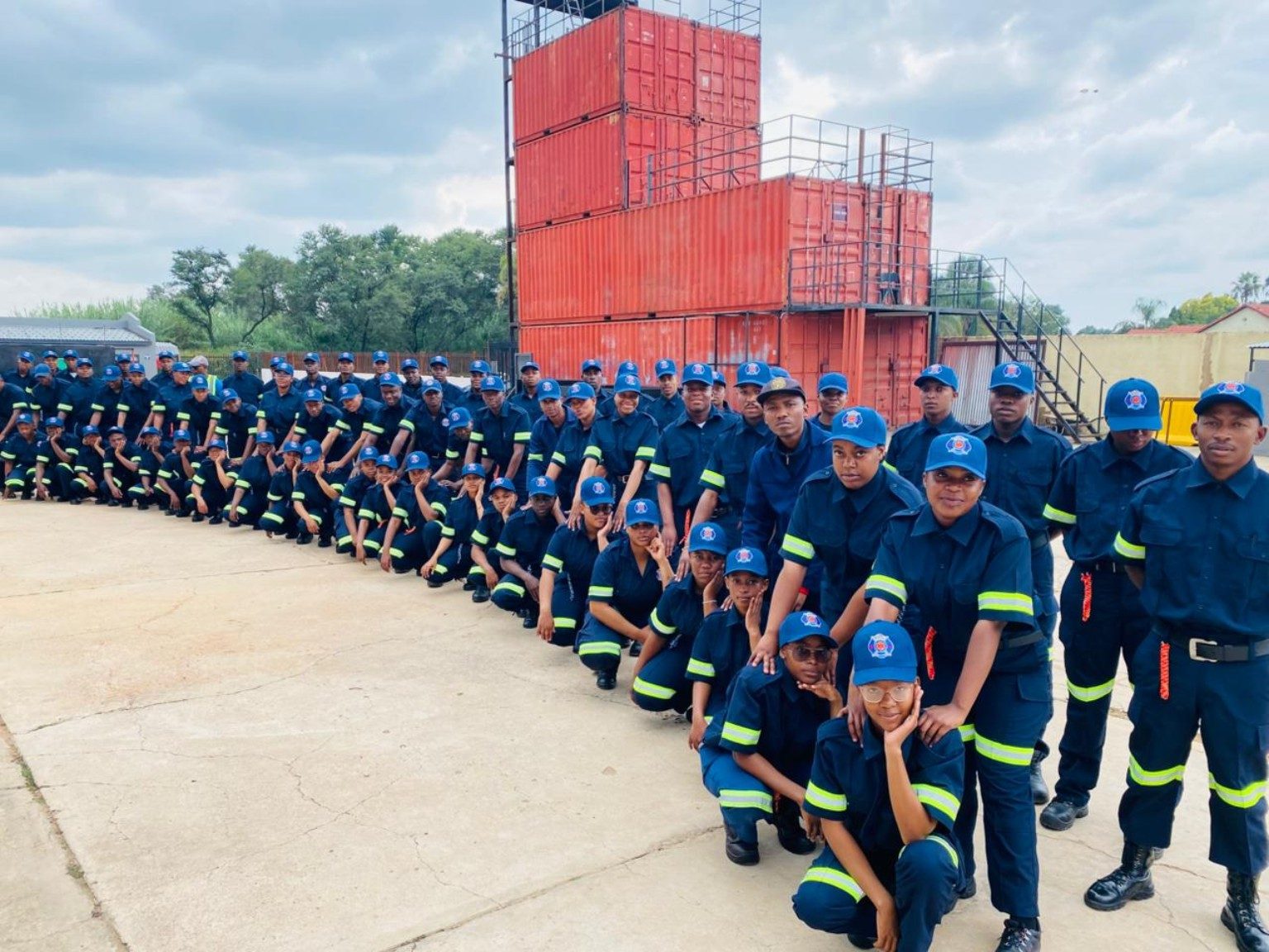 Kernbridge students at training tower